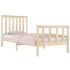 Estructura de cama individual pequeña sin colchón madera