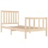 Estructura de cama individual pequeña sin colchón madera