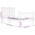 Estructura de cama individual pequeña sin colchón madera