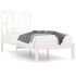 Estructura de cama individual sin colchón madera maciza