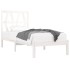 Estructura de cama individual sin colchón madera maciza