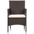 Set muebles de jardín 4 piezas y cojines ratán sintético