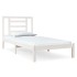 Estructura de cama sin colchón madera maciza blanca 90x190