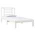 Estructura de cama sin colchón madera maciza blanca 90x190
