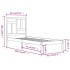 Estructura de cama sin colchón madera maciza de pino 90x190