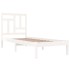 Estructura de cama sin colchón madera de pino blanca 90x200