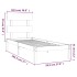 Estructura de cama individual madera maciza blanco 90x190