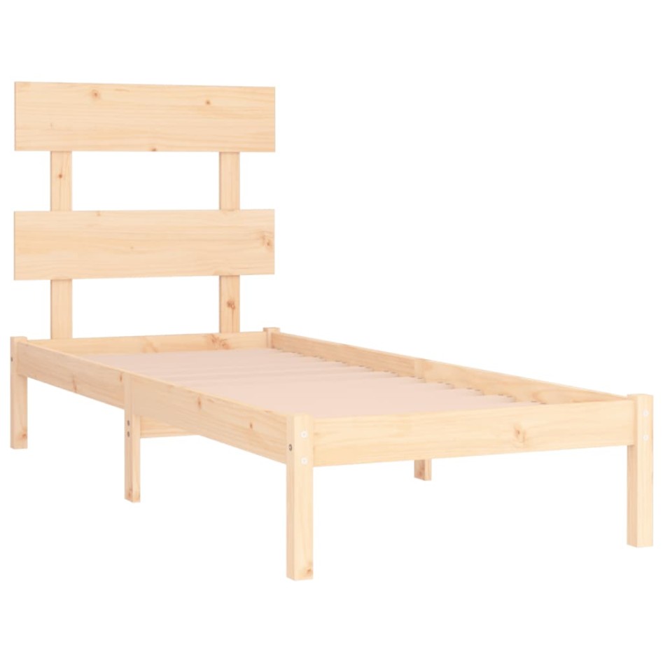 Estructura de cama madera maciza de pino 90x200