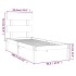 Estructura de cama madera maciza de pino 90x200