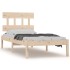 Estructura de cama individual madera maciza 90x200