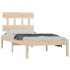 Estructura de cama individual madera maciza 90x200
