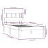Estructura de cama individual madera maciza 90x200