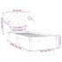 Estructura de cama individual de madera maciza 90x190