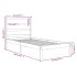 Estructura de cama individual madera maciza blanco 90x190