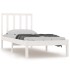 Estructura de cama madera maciza de pino blanco 90x190