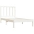 Estructura de cama sin colchón madera de pino blanco 100x200
