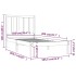 Estructura de cama sin colchón madera de pino blanco 100x200