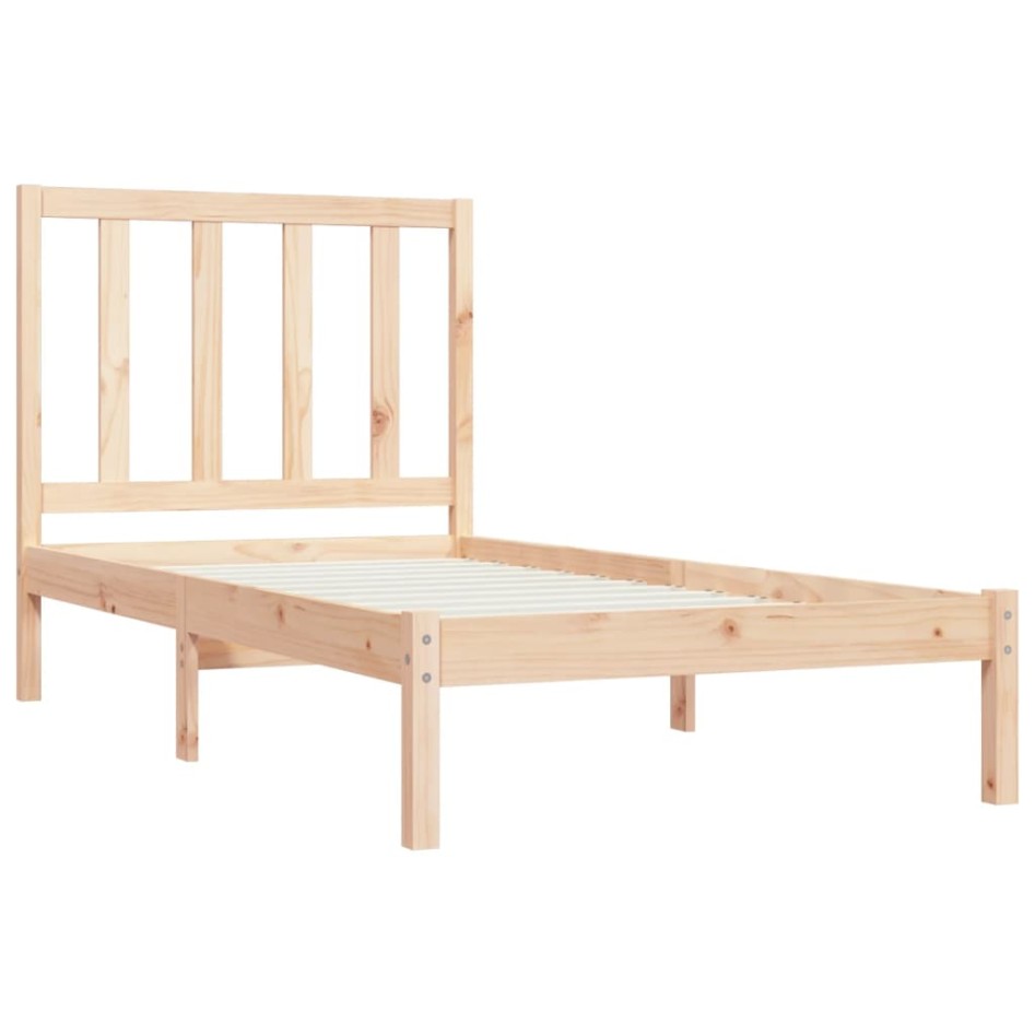 Estructura de cama sin colchón madera maciza de pino 90x200