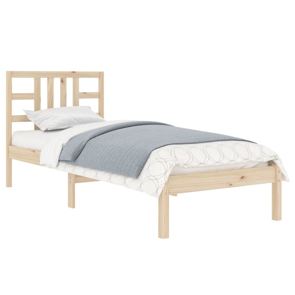 Estructura de cama  dmadera maciza de pino 90x200