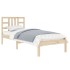 Estructura de cama madera maciza 75x190