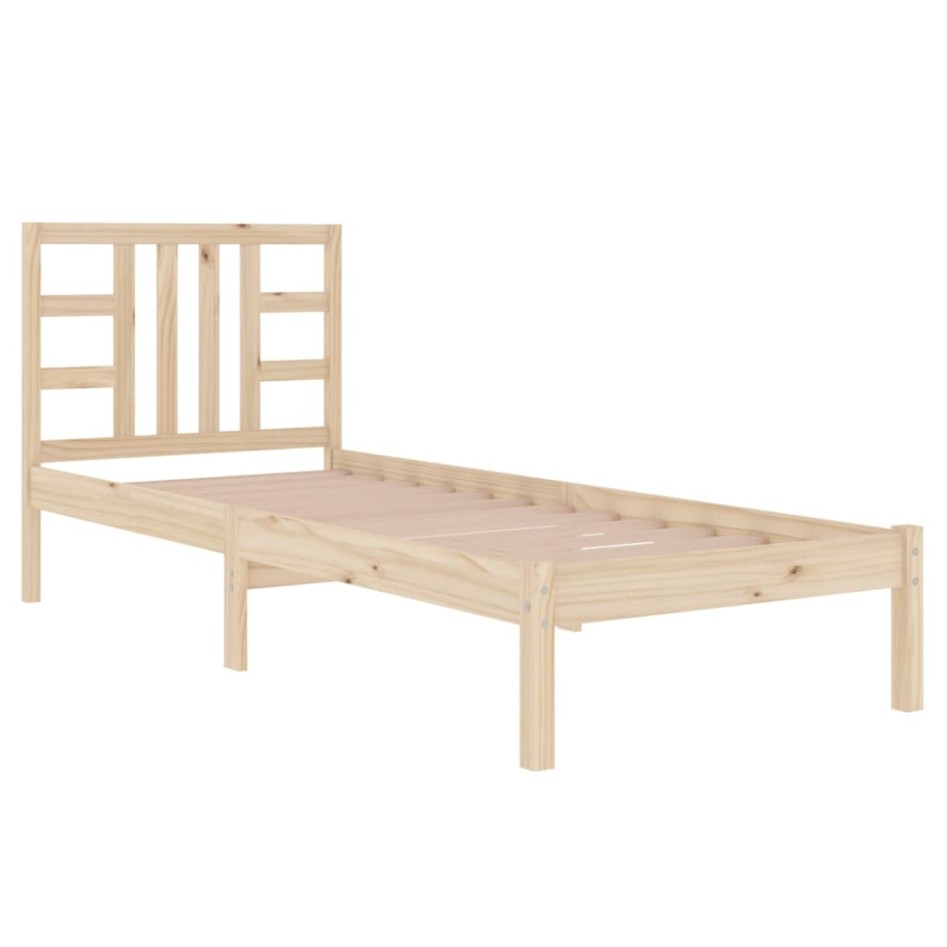 Estructura de cama madera maciza 75x190