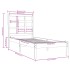 Estructura de cama madera maciza 90x190