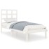 Estructura de cama madera maciza de pino blanca 90x200