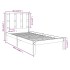 Estructura de cama sin colchón madera maciza de pino 90x200