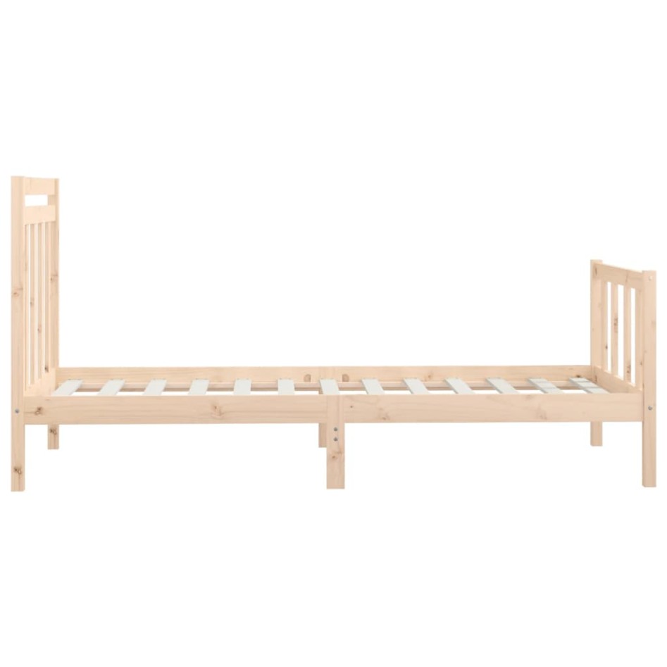 Estructura de cama sin colchón madera maciza de pino 90x200