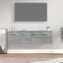Armarios de pared 2 uds contrachapada gris sonoma