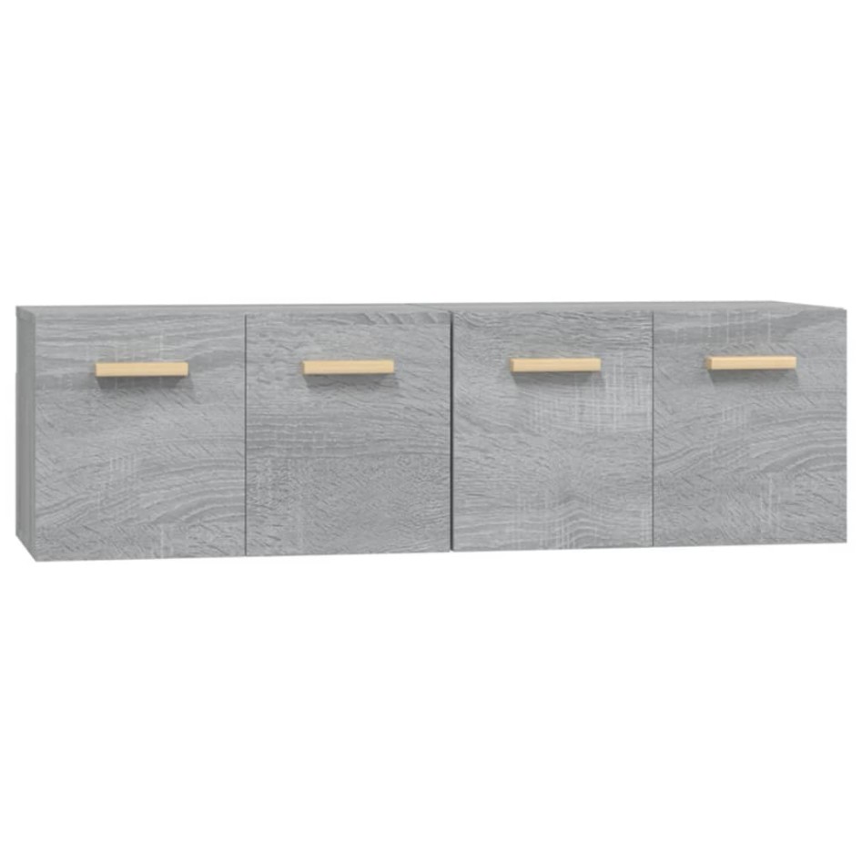 Armarios de pared 2 uds contrachapada gris sonoma
