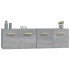 Armarios de pared 2 uds contrachapada gris sonoma