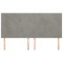Cabeceros 4 unidades de terciopelo gris claro 90x5x78/88