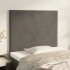Cabeceros 2 unidades de terciopelo gris oscuro 80x5x78/88