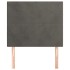 Cabeceros 2 unidades de terciopelo gris oscuro 80x5x78/88