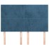 Cabeceros 4 unidades terciopelo azul oscuro 72x5x78/88