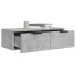 Armarios de pared 2 uds contrachapada gris hormigón 68x30x20
