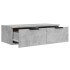 Armarios de pared 2 uds contrachapada gris hormigón 68x30x20