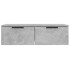 Armarios de pared 2 uds contrachapada gris hormigón 68x30x20