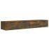 Armarios de pared 2 uds contrachapada roble ahumado 68x30x20