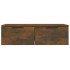 Armarios de pared 2 uds contrachapada roble ahumado 68x30x20