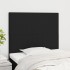 Cabeceros 2 unidades de tela negro 80x5x78/88
