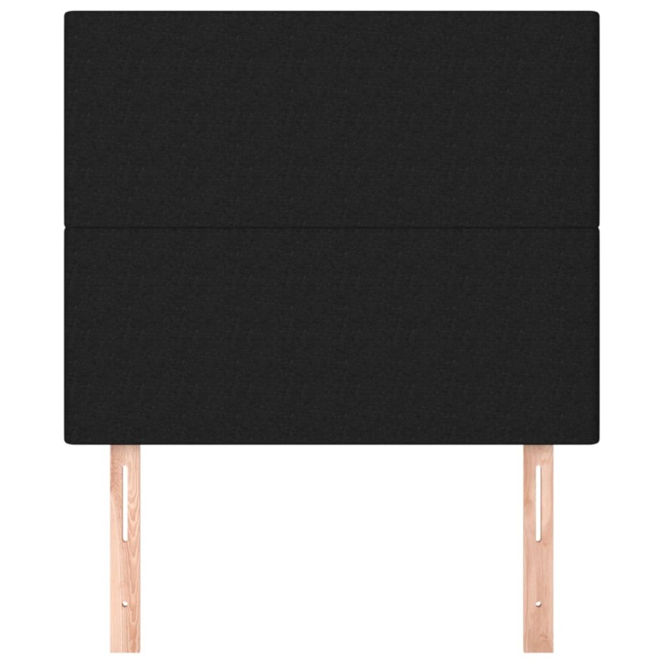 Cabeceros 2 unidades de tela negro 80x5x78/88