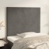 Cabeceros 2 unidades de terciopelo gris oscuro 90x5x78/88