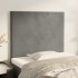 Cabeceros 2 unidades de terciopelo gris claro 100x5x78/88