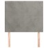 Cabeceros 2 unidades de terciopelo gris claro 100x5x78/88