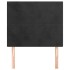 Cabeceros 2 unidades de terciopelo negro 100x5x78/88