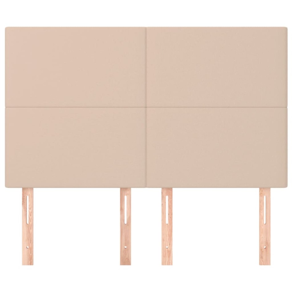 Cabeceros 4 unidades cuero sintético capuchino 72x5x78/88