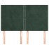 Cabeceros 4 unidades terciopelo verde oscuro 72x5x78/88
