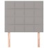 Cabeceros 2 unidades de tela gris claro 80x5x78/88